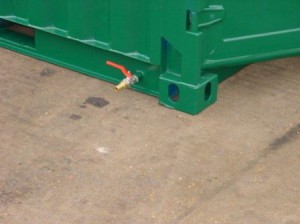 Drainage Sump in a chemical storage container