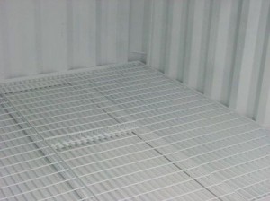 Mesh floor bunded chemical store