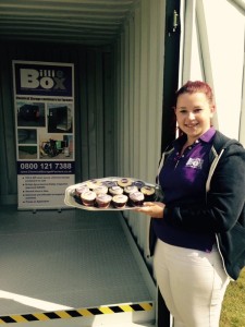 Tori with her Billie Box cup cakes
